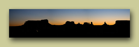 Entrance to Monument Valley at dawn